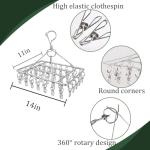 Jtuxcke 4 Pcs Hanging Herb Drying Rack for Herb Macrame Flower Drying Rack with 30 Stainless Clip Herb Dryer Hooks Space Saving Herb Dryer for Fresh and Aromatic Herbs