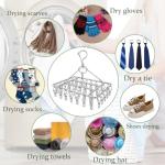 Jtuxcke 4 Pcs Hanging Herb Drying Rack for Herb Macrame Flower Drying Rack with 30 Stainless Clip Herb Dryer Hooks Space Saving Herb Dryer for Fresh and Aromatic Herbs