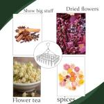 Jtuxcke 4 Pcs Hanging Herb Drying Rack for Herb Macrame Flower Drying Rack with 30 Stainless Clip Herb Dryer Hooks Space Saving Herb Dryer for Fresh and Aromatic Herbs