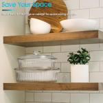 NUTRIUPS 3QT Oval Glass Casserole Dish with Lid