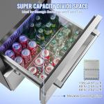 VEVOR 24-Inch Undercounter Refrigerator with 2 Drawers