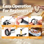 Stainless Steel Churro Maker with 21 Accessories