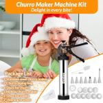 Stainless Steel Churro Maker with 21 Accessories