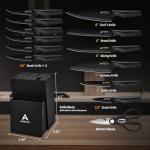 15-Piece German Steel Knife Set with Block