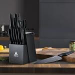15-Piece German Steel Knife Set with Block
