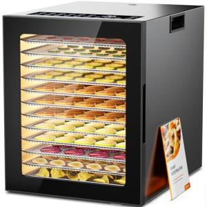 12-Tray Digital Food Dehydrator for Jerky