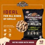 Apple Wood Pellets for BBQ and Grilling, 40 Lbs