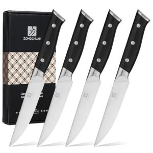 Set of 4 Serrated Steak Knives with Gift Box