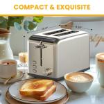 Simple Deluxe 2-Slice Stainless Steel Toaster with Settings
