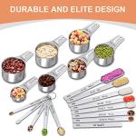 20-Piece Stainless Steel Measuring Cups and Spoons Set