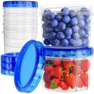 6-Pack Airtight Freezer Storage Containers, 16 Oz