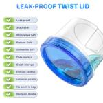 6-Pack Airtight Freezer Storage Containers, 16 Oz