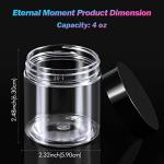 50 Pack 4 OZ Clear Plastic Jars with Lids