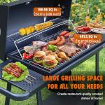 Realcook BBQ Barrel Charcoal Grill with Side Tables