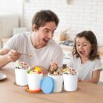 Reusable Ice Cream Containers with Leak-Free Lids - 4 Pack