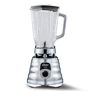 Oster 3-Speed Chrome Blender with Durable Glass Jar