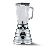 Oster 3-Speed Chrome Blender with Durable Glass Jar