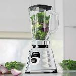 Oster 3-Speed Chrome Blender with Durable Glass Jar