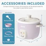 Aroma Rice Cooker with Steaming Basket, 4 Cups