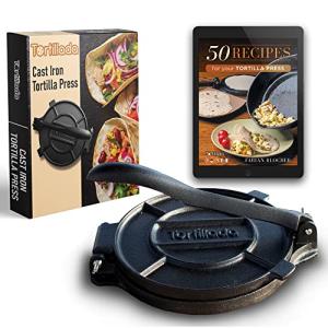 Cast Iron Tortilla Press with Recipe E-Book