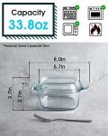 Nutriups 1L Square Glass Casserole Dish with Lid