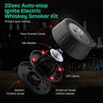 Electric Whiskey Smoker Kit with LED Lights