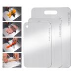 3-Piece Stainless Steel Non-Stick Cutting Board Set