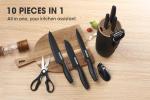 10-Piece Stainless Steel Knife Set with Block