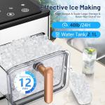 Countertop Nugget Ice Maker, 40lbs Daily Output