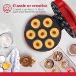 7-Count Mini Donut Maker – Makes 7 Donuts in Minutes, Non-Stick Plates, Compact Upright Storage, Easy to Use & Clean – Fun Baking Appliance for Kids, Adults, and Breakfast Treats