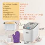 VEVOR Automatic Bread Maker with 15 Settings