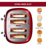Roter Mond Retro 4-Slice Stainless Steel Toaster