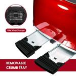 Roter Mond Retro 4-Slice Stainless Steel Toaster