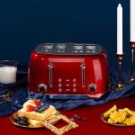 Roter Mond Retro 4-Slice Stainless Steel Toaster