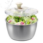 Stainless Steel Salad Spinner with Non-Slip Base
