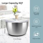 Stainless Steel Salad Spinner with Non-Slip Base