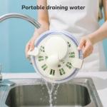 Stainless Steel Salad Spinner with Non-Slip Base