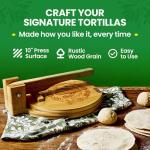 WeLime Bamboo Tortilla Press with Parchment Sheets