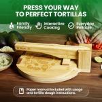 WeLime Bamboo Tortilla Press with Parchment Sheets