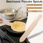Wooden Crepe Spreader and Spatula Set - 4 Pack