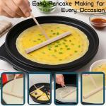 Wooden Crepe Spreader and Spatula Set - 4 Pack