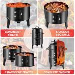 19-Inch Heavy Duty Charcoal Smoker and Grill