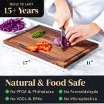 Reversible Walnut Wood Cutting Board with Juice Grooves