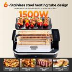 X&E Smokeless Indoor Grill with Adjustable Temperature