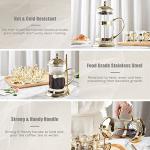 Gold French Press Coffee Maker with 4-Level Filter
