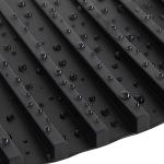 Silicone Self-Draining Dish Drying Mat - Black