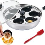 Nonstick Egg Poacher Pan with Spatula