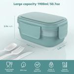 HOMETALL Stackable Bento Lunch Box with Utensils