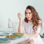 HOMETALL Stackable Bento Lunch Box with Utensils