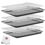 BEWOS Nonstick Baking Sheet and Rack Set